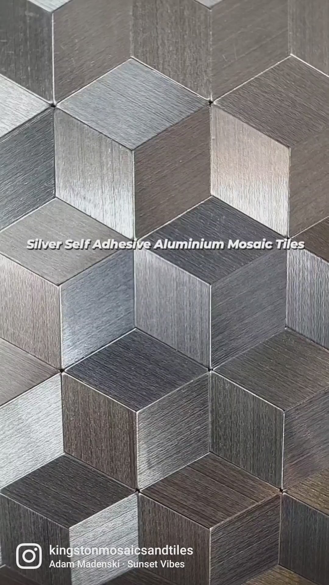 Silver Self Adhesive 3D Peel & Stick Aluminium Mosaic Tiles | 300x300x8mm | 11=1m2-SG108