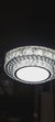 Round Crystallic Flush Mount Ceiling Light-Colour Changing Dimmable with Remote Control-7001-600 & 450-Chrome