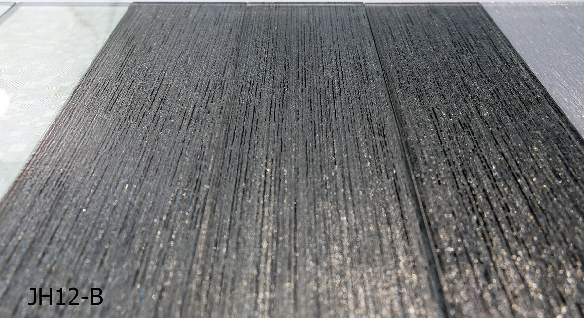 Dark Grey Slate/Metro Shimmering Glass Mosaic Tile | 1 sheet 30cmx10cm&8mm | 33 sheets 1sqm