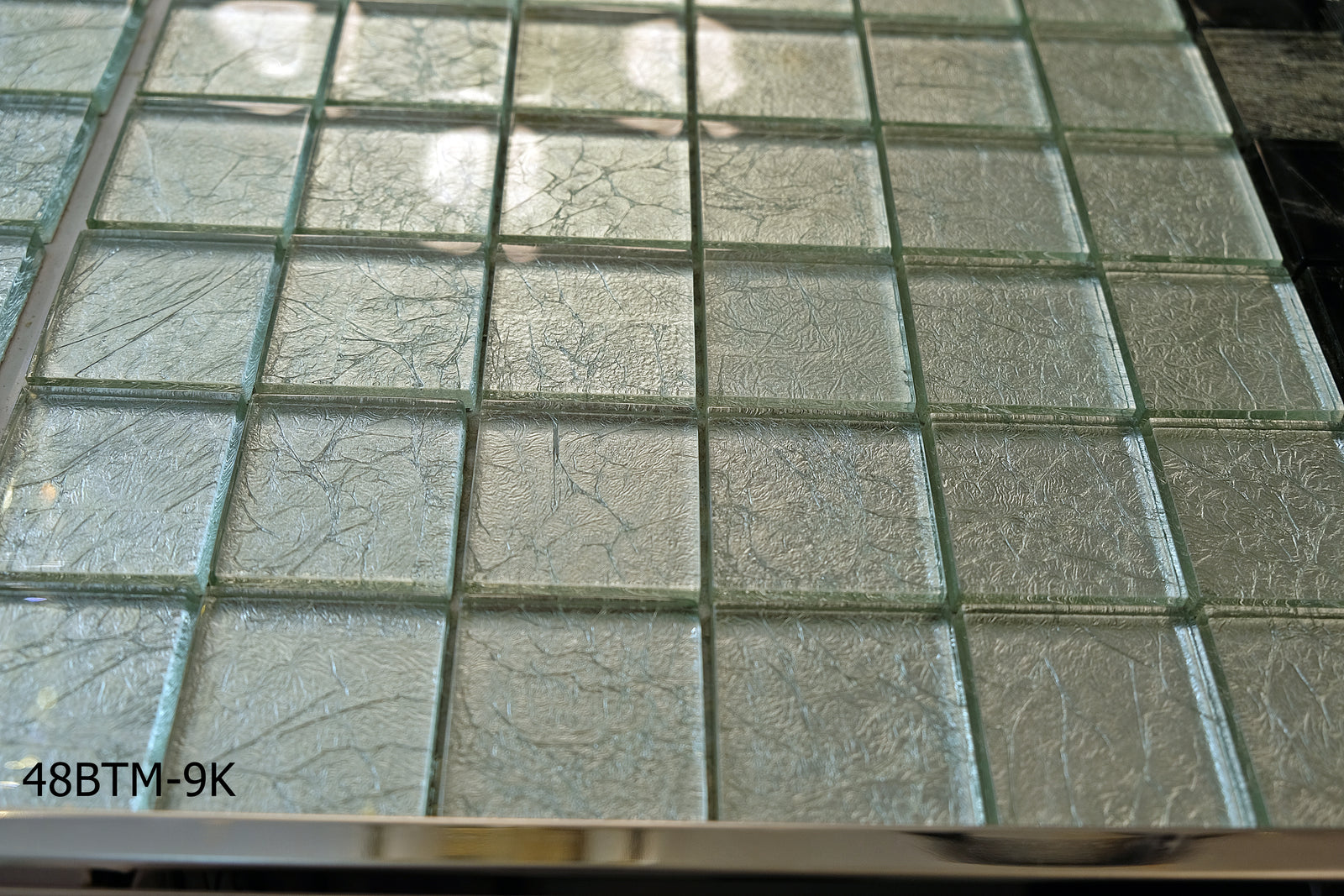 Silver Glint Glass Mosaic Tile-300*300*8mm-11sheets-1m2-48BTM-9K