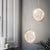 Pendant-Crystal Glass Pendant light with Rotating Ring-2010-1,3 & 5 rings(Rose Gold) with matching wall lights
