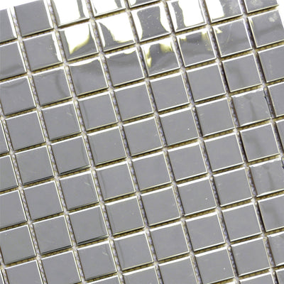 Mirrored Silver Metal Ceramic Mosaic Tile-300*300*8mm-11sheets-1m2