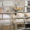 Full Bodied Metro Mirror Glass Mosaic Tiles with bevelled edges-75*150*8mm-90tiles-1m2