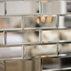 Full Bodied Metro Mirror Glass Mosaic Tiles with bevelled edges-75*300*8mm-45tiles-1m2