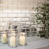 Full Bodied Metro Mirror Glass Mosaic Tiles with bevelled edges-75*300*8mm-45pcs-1m2