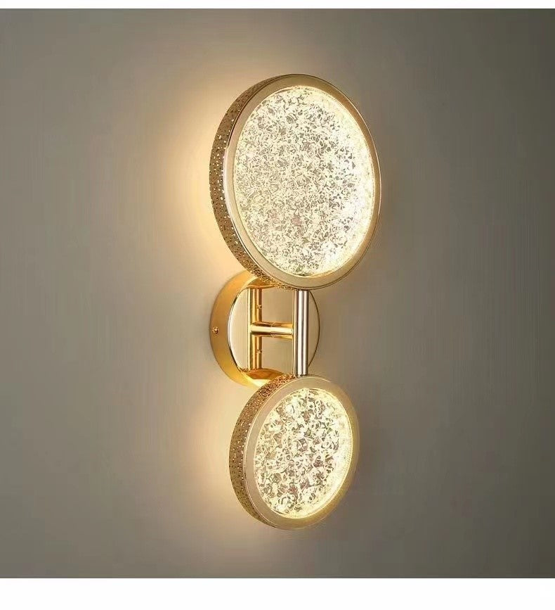 Rosegold Crystal Pendant Light with Rotating Ring-209 with matching different size lights