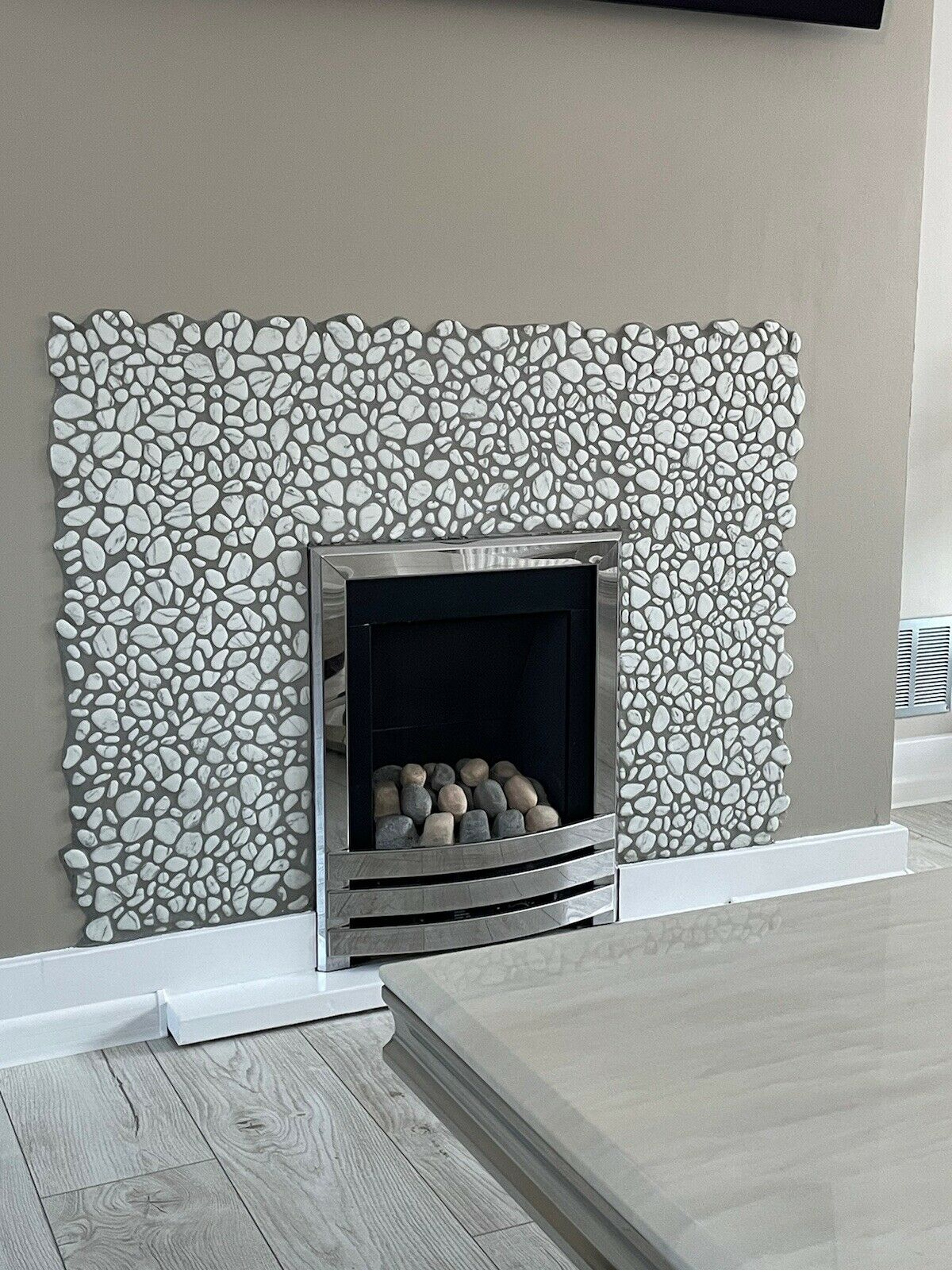 Black & White Stones Pebbles Mosaic Tiles-305*305*6mm-11sheets-1m2-DXMQ6