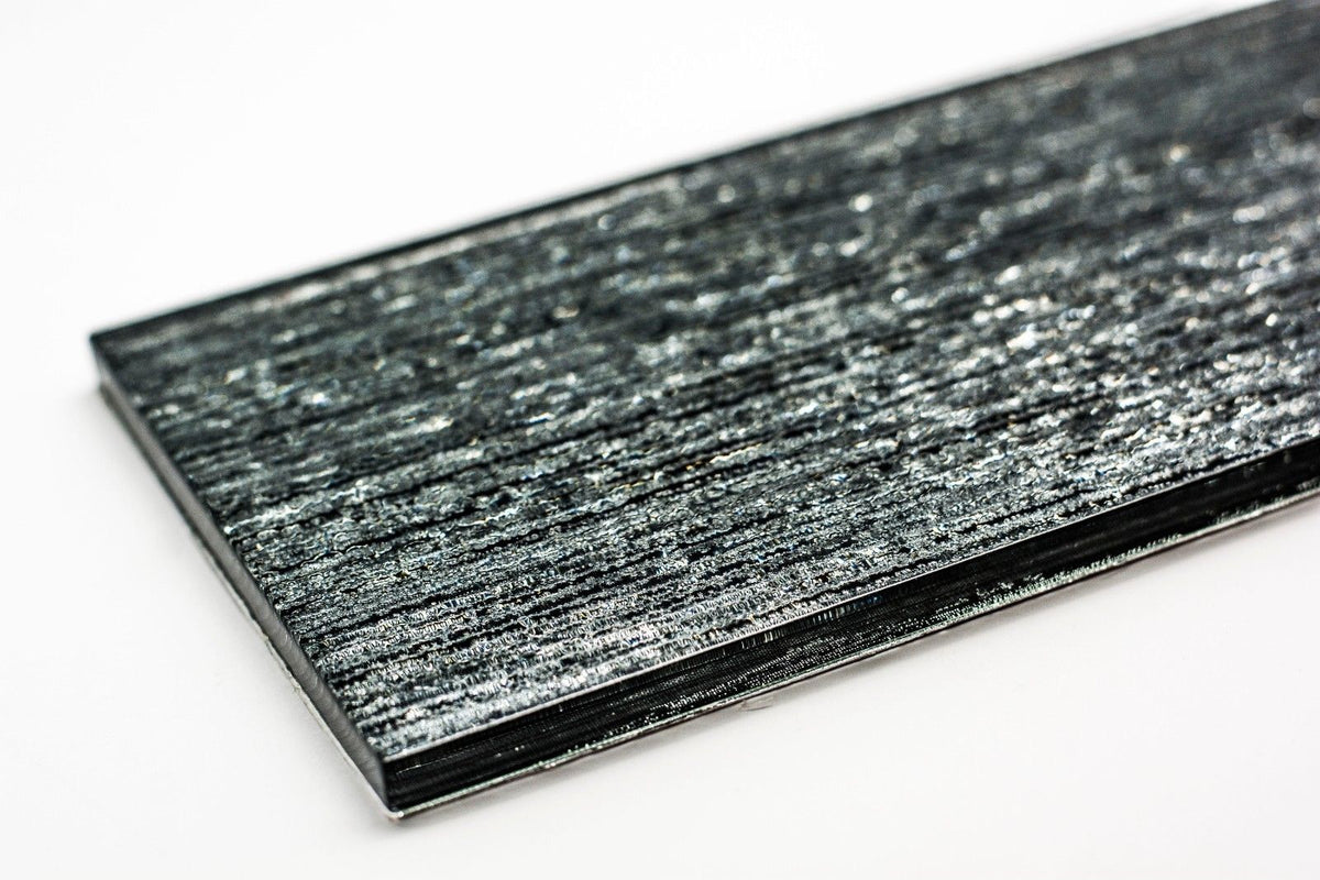 Dark Grey Slate/Metro Shimmering Glass Mosaic Tile | 1 sheet 30cmx10cm&8mm | 33 sheets 1sqm