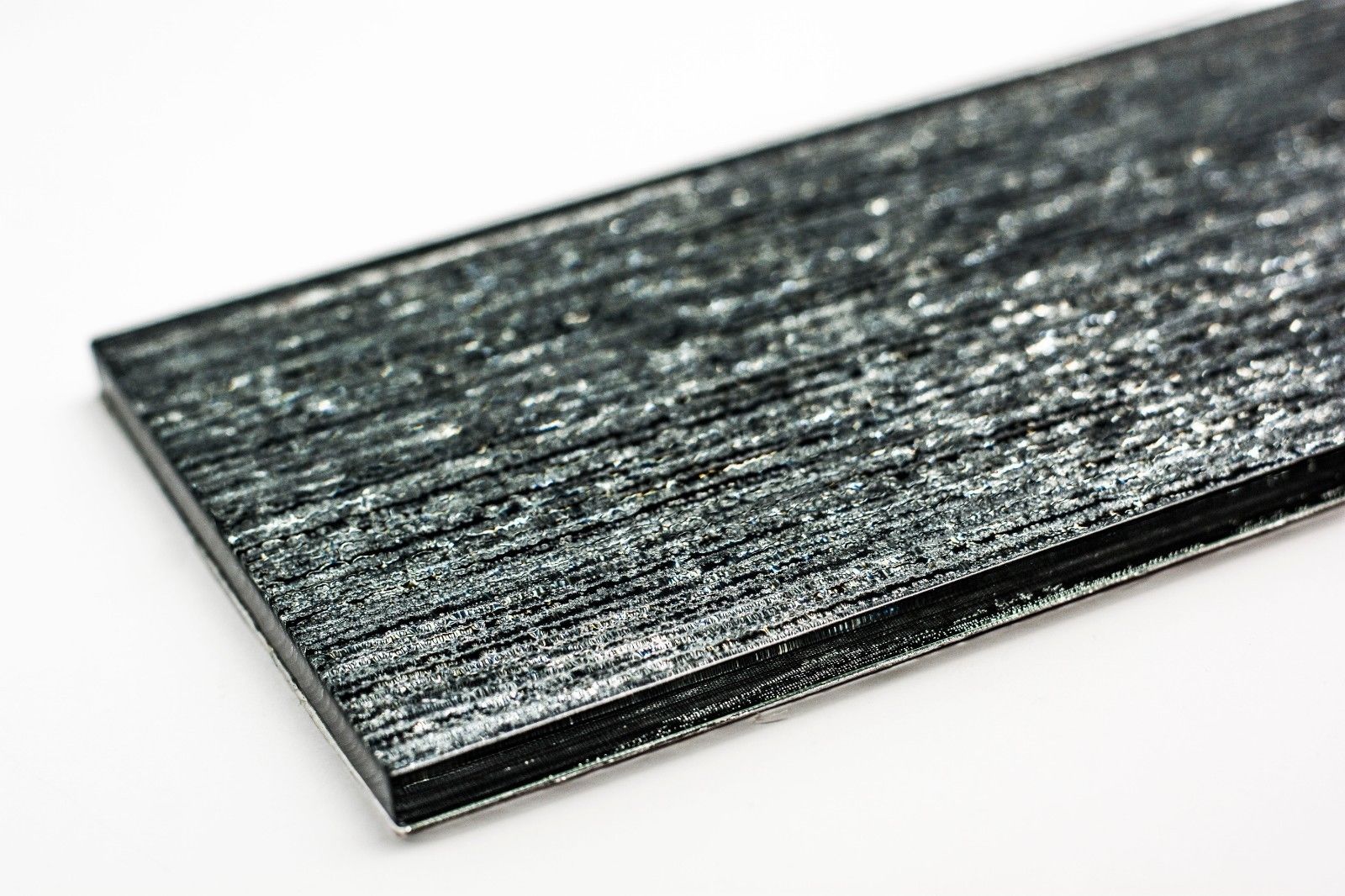 Dark Grey Slate/Metro Shimmering Glass Mosaic Tile | 1 sheet 30cmx10cm&8mm | 33 sheets 1sqm
