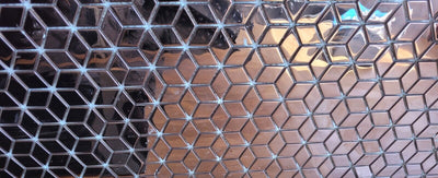 Diamond Aluminium Ceramic Mosaic Tiles | 1 sheet300 x300 x 8mm | 11=1m2