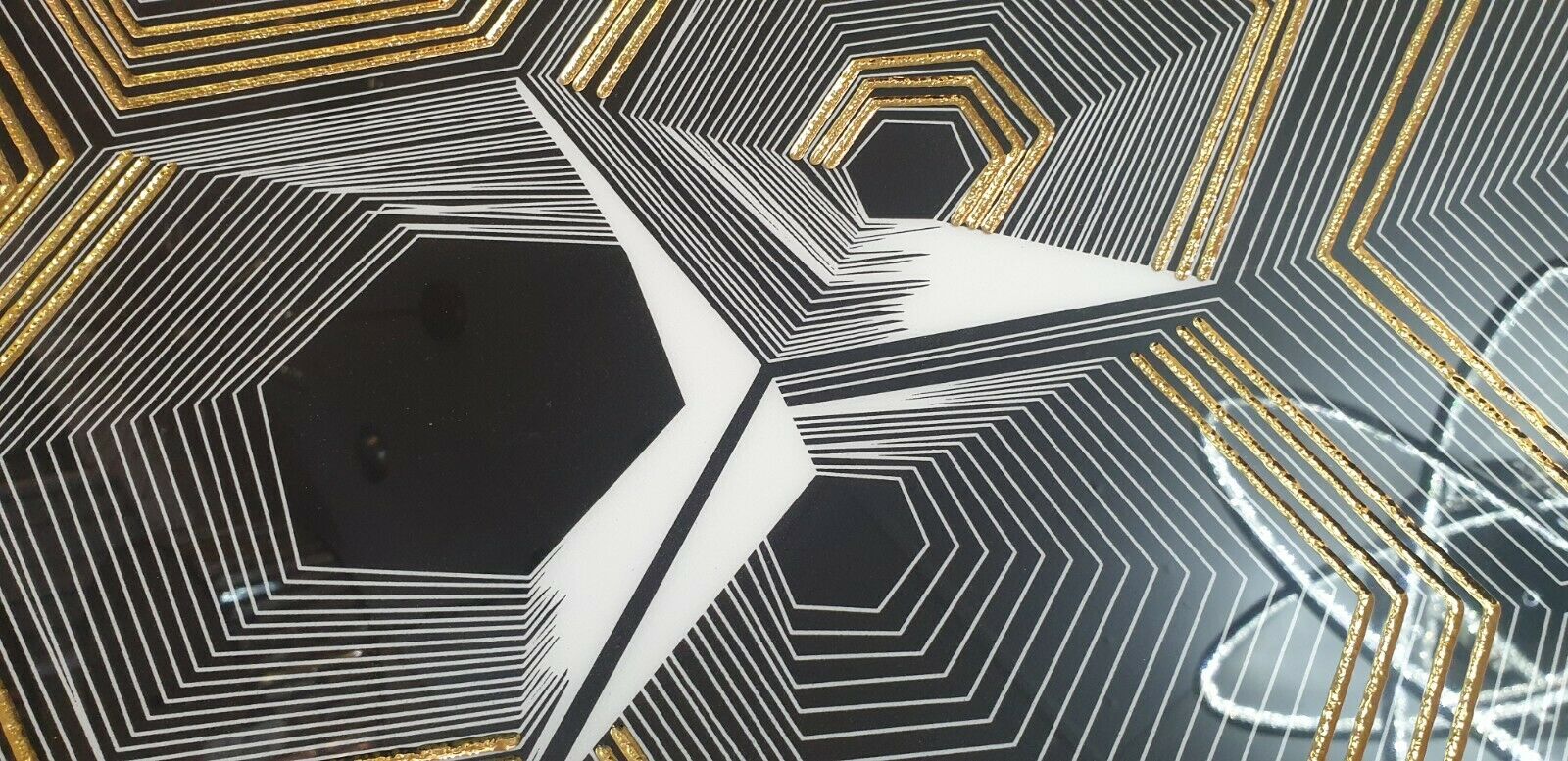 Gold & Black Decor Porcelain Tiles 600 x 600 x 10mm-DEC-WJ6612
