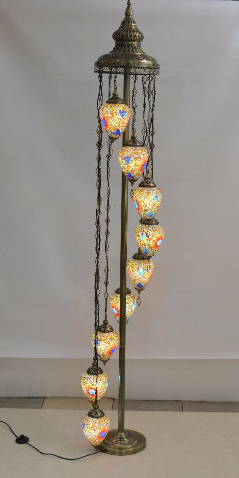 Turkish style tall free standing lamp [88656-9T]
