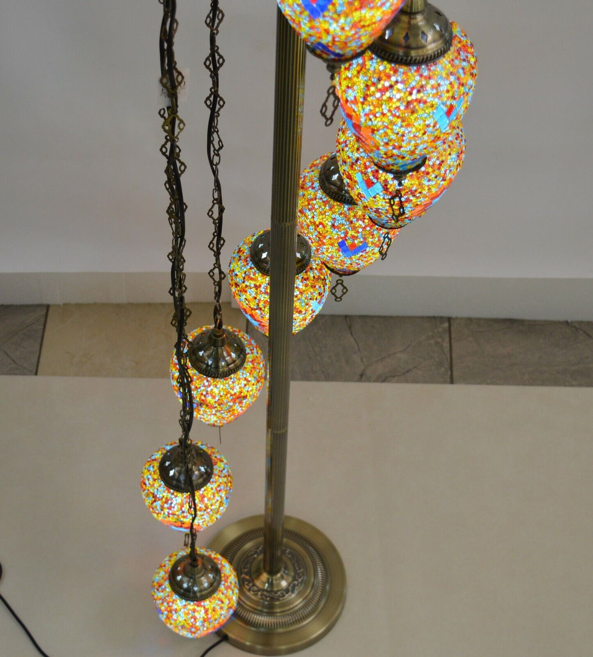 Turkish style tall free standing lamp [88656-9T]