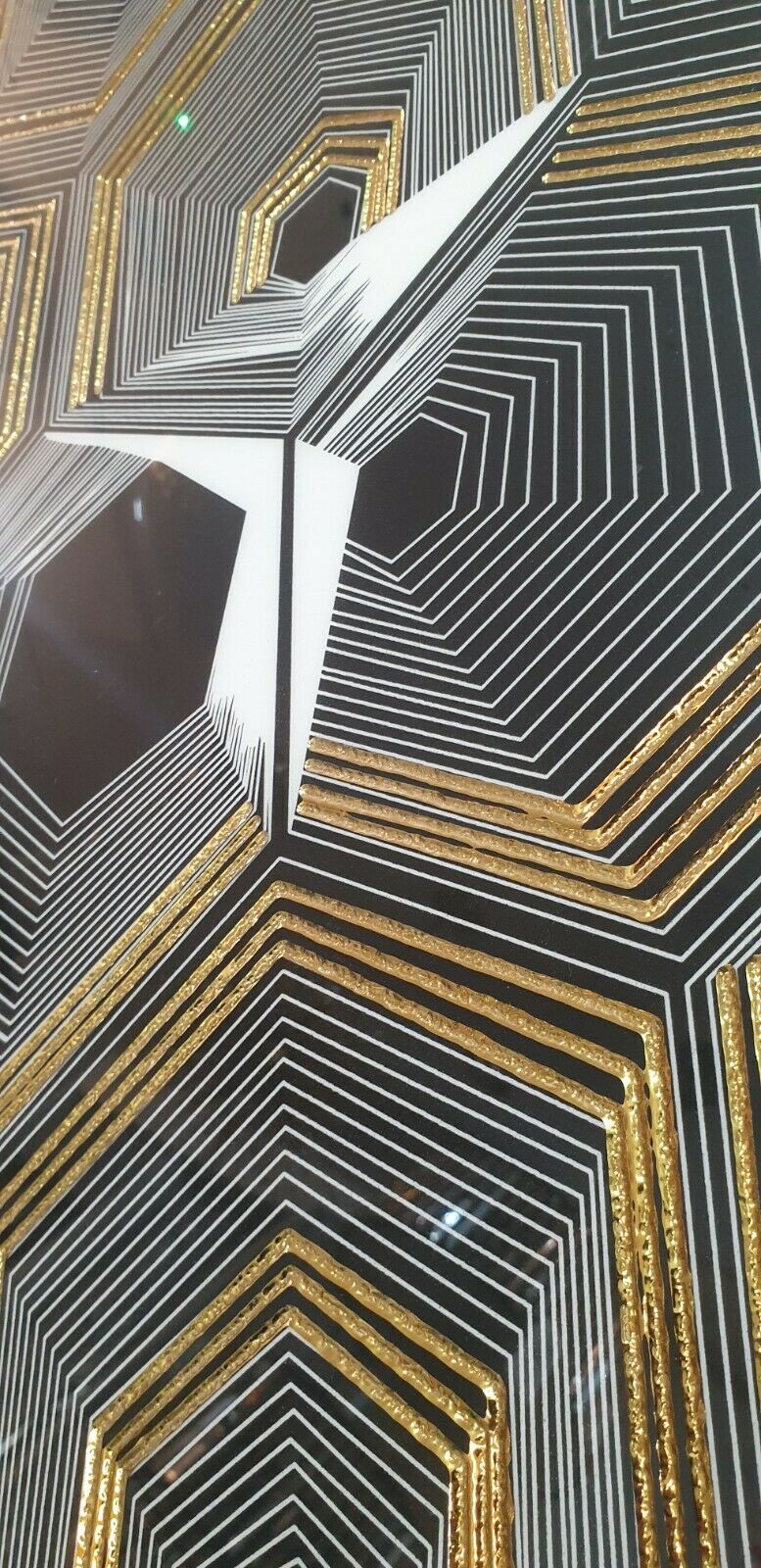 Gold & Black Decor Porcelain Tiles 600 x 600 x 10mm-DEC-WJ6612