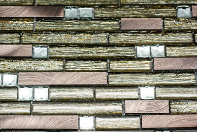 Noir & Grey & Gold Diamanté Glass Mosaic Tiles