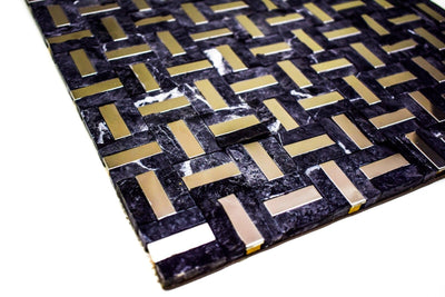 Black Mirror Stone Mosaic Tile