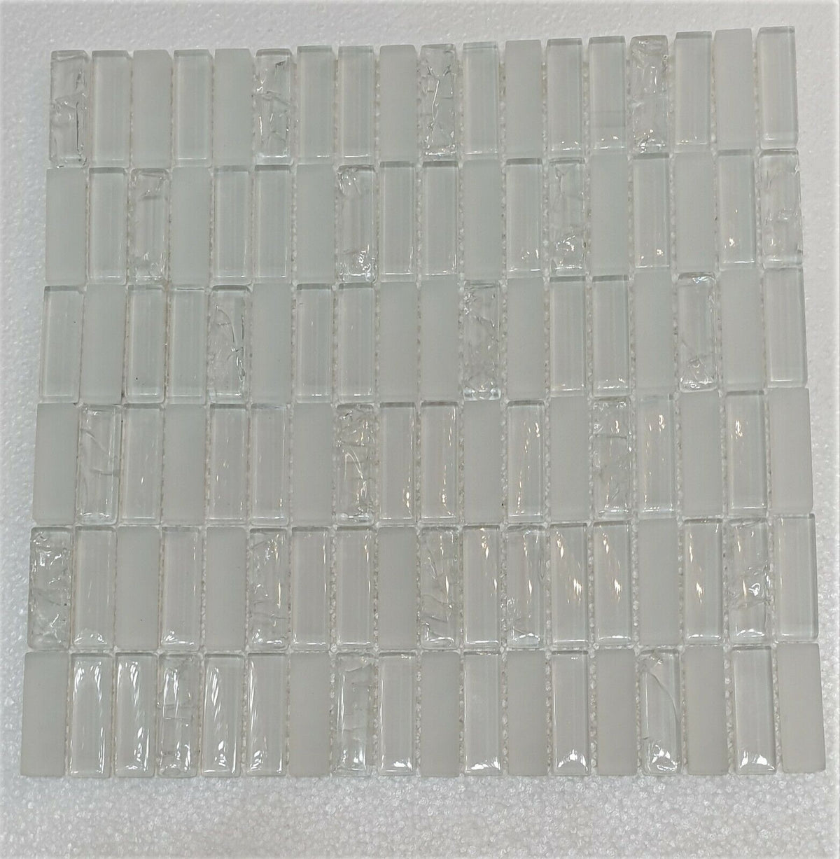 Brown Crackle-effect Glass Mosaic Tile | 1 sheet 300x300x8mm | 11 sheets 1sqm-JM03