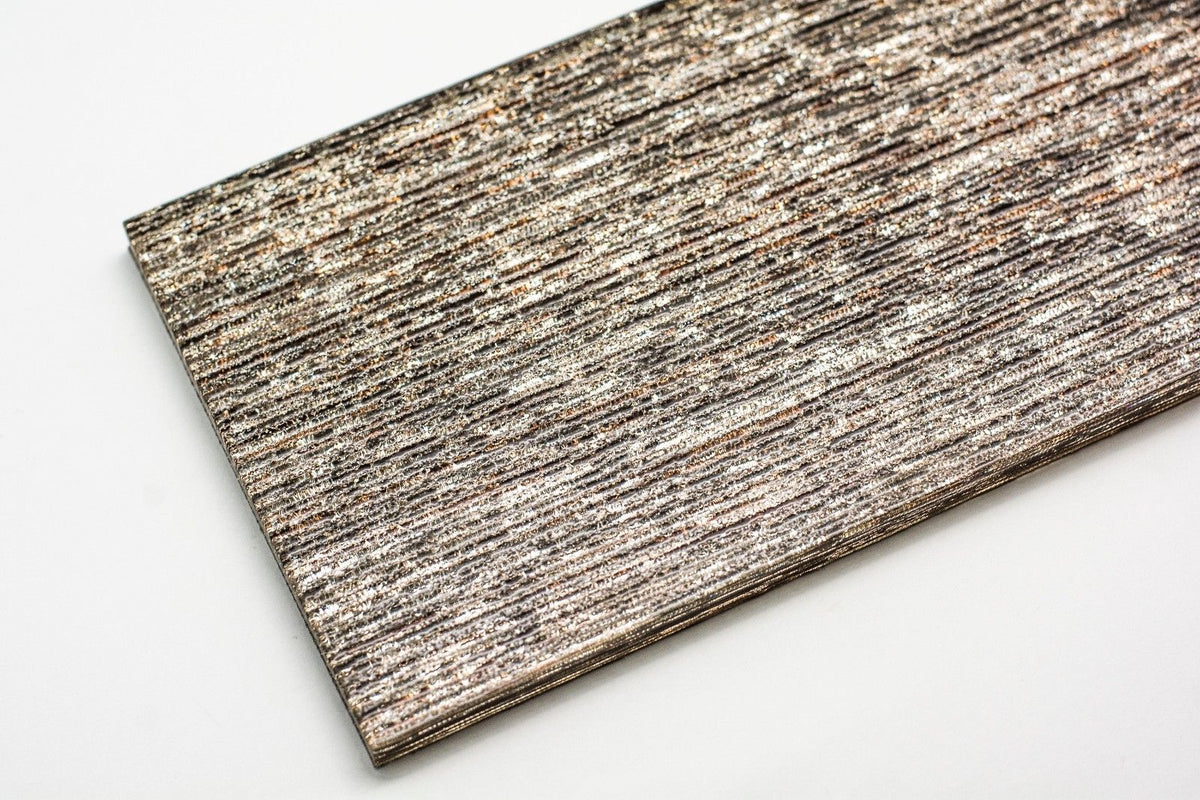 Copper Slate/Metro Shimmering Glass Mosaic Tile-300 x 100 x 8 mm