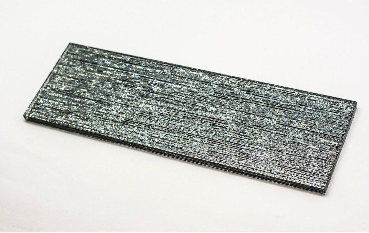 Dark Grey Slate/Metro Shimmering Glass Mosaic Tile | 1 sheet 30cmx10cm&8mm | 33 sheets 1sqm