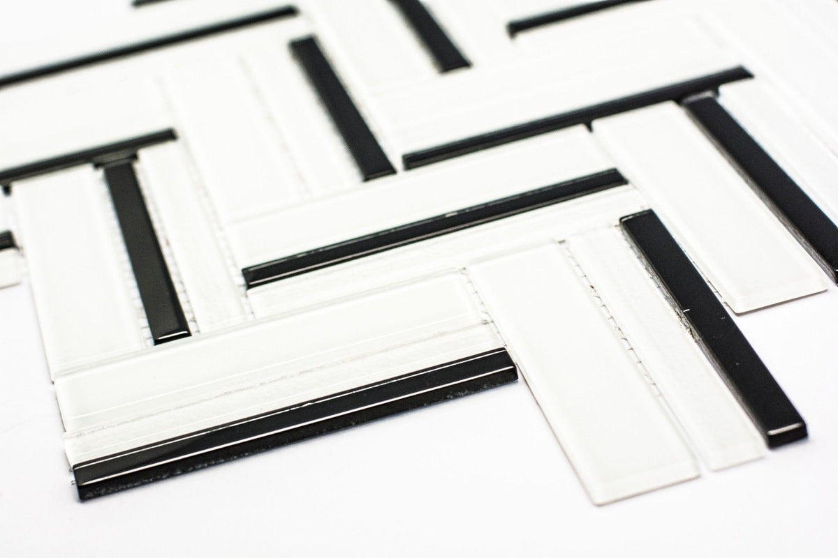 Zebra Glass Mosaic Tile | 1 sheet 30cmx30cm&8mm | 11 sheets 1sqm-PT-GV1