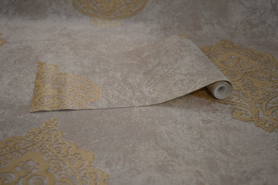 Lucca Secret Palace Cream & Grey Wallpapers  - DK.21651-3 & 4