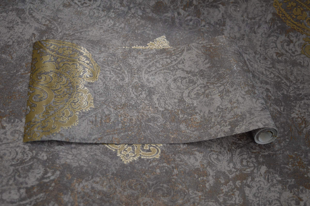 Lucca Secret Palace Cream & Grey Wallpapers  - DK.21651-3 & 4