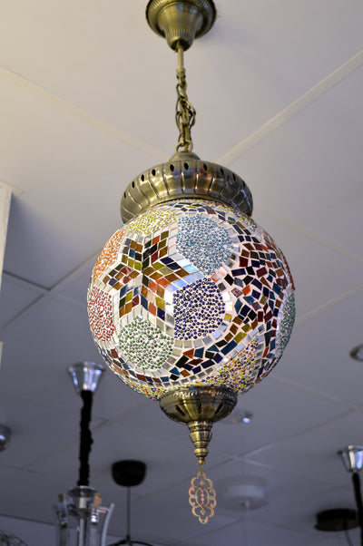 Large Globe Turkish Pendant Light