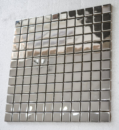 Mirrored Silver Metal Ceramic Mosaic Tile-300*300*8mm-11sheets-1m2