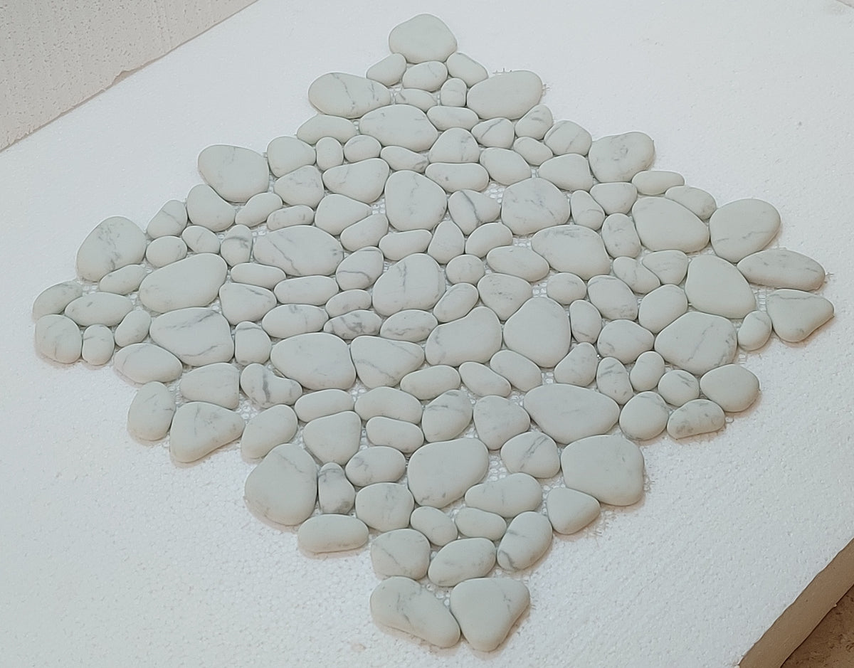 White Stone Pebbles Mosaics-300*300*8mm-11sheets-1m2-DXMQ2