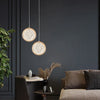 Pendant-Crystal Glass Pendant light with Rotating Ring-2010-1,3 & 5 rings(Rose Gold) with matching wall lights